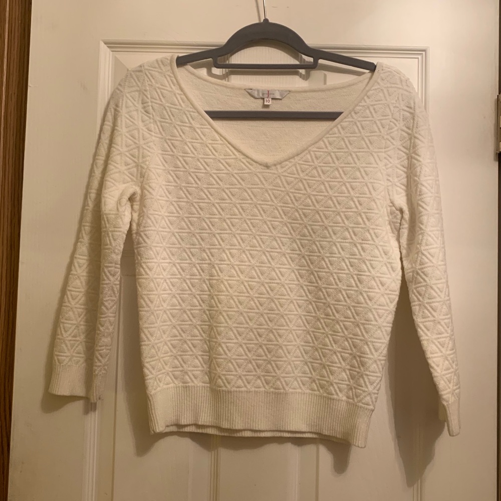Jasper Conran textured white sweater Top